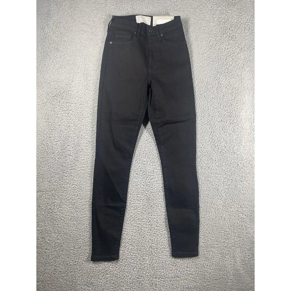 EVERLANE The Curvy Way-High Skinny Jean in Black‎ Size 23